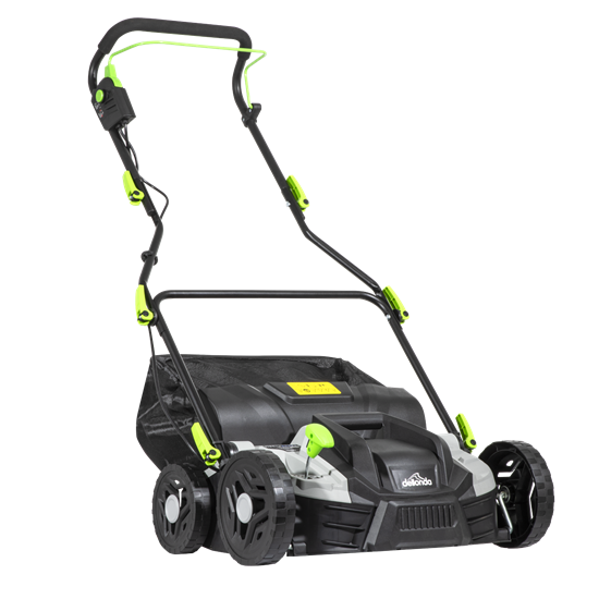 Dellonda DG216 - Dellonda 1500W Electric 2-in-1 Scarifier with 5-Heights, 36cm Cutting Diameter, 45L Grass Collection Bag, 10m Mains Cable, Hand Push - DG216