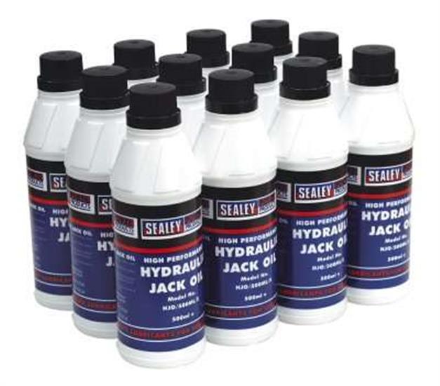 Sealey HJO/500ML - Hydraulic Jack Oil 500ml Pack of 12
