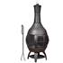 Dellonda DG112 - Dellonda Deluxe 360° Chiminea/Fire Pit/Outdoor Heater - Antique Bronze Finish - DG112