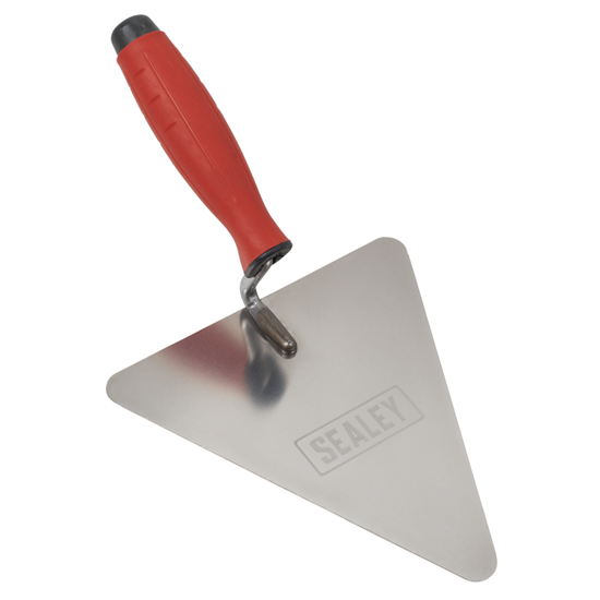 Sealey T1205 - Stainless Steel Triangular Brick Trowel - Rubber Handle 180mm