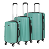 Dellonda DL126 - Dellonda Set 3-Piece Lightweight ABS Luggage Set with Integrated TSA Approved Combination Lock - Teal - DL126