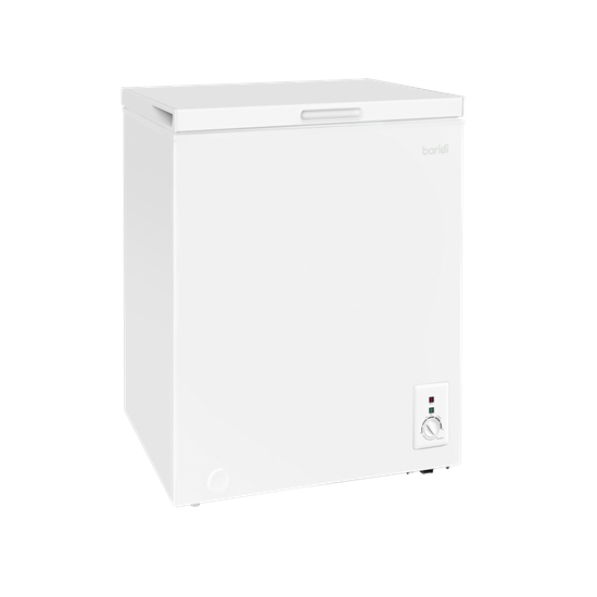 Baridi DH116 - Baridi Freestanding Chest Freezer, 99L Capacity, Garages and Outbuilding Safe, -12 to -24°C Adjustable Thermostat with Refrigeration Mode, White