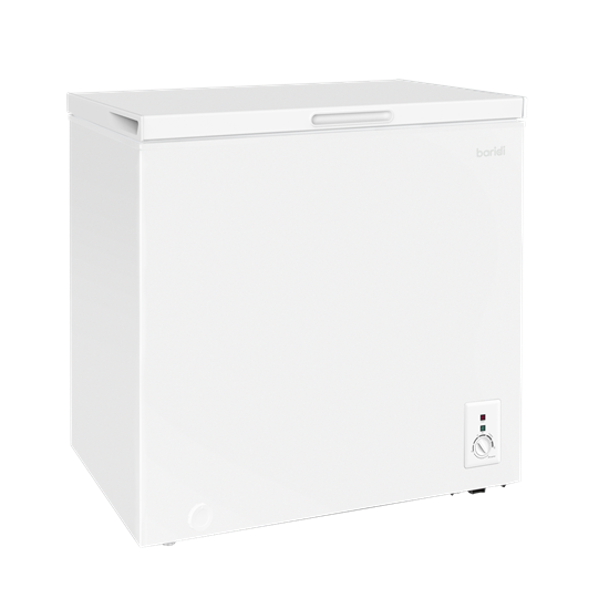 Baridi DH120 - Baridi Freestanding Chest Freezer, 142L Capacity, Garages and Outbuilding Safe, -12 to -24°C Adjustable Thermostat with Refrigeration Mode, White