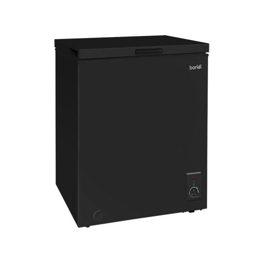 Baridi DH153 - Baridi Freestanding Chest Freezer, 99L Capacity, Garages and Outbuilding Safe, -12 to -24°C Adjustable Thermostat with Refrigeration Mode, Black