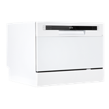 Baridi DH83 - Baridi Compact Tabletop Dishwasher 6 Place Settings, 6 Programmes, Low Noise, 6.5L Cycle, Start Delay - White