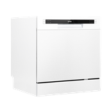 Baridi DH86 - Baridi Compact Tabletop Dishwasher 8 Place Settings, 6 Programmes, Low Noise, 8L Cycle, Start Delay - White