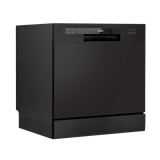 Baridi DH88 - Baridi Compact Tabletop Dishwasher 8 Place Settings, 6 Programmes, Low Noise, 8L Cycle, Start Delay - Black