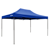 Dellonda DG135 - Dellonda Premium 3 x 4.5m Pop-Up Gazebo, Heavy Duty, PVC Coated, Water Resistant Fabric, Supplied with Carry Bag, Rope, Stakes & Weight Bags - Blue Canopy