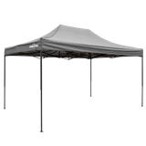 Dellonda DG137 - Dellonda Premium 3 x 4.5m Pop-Up Gazebo, Heavy Duty, PVC Coated, Water Resistant Fabric, Supplied with Carry Bag, Rope, Stakes & Weight Bags - Grey Canopy