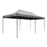 Dellonda DG141 - Dellonda Premium 3x6m Pop-Up Gazebo, Heavy Duty, PVC Coated, Water Resistant Fabric, Supplied with Carry Bag, Rope, Stakes & Weight Bags - Grey Canopy