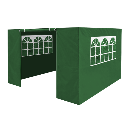 Dellonda DG144 - Dellonda Premium Side Walls/Doors/Windows for Gazebo/Marquee, Fits 2 x 2m Models - Dark Green