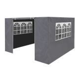 Dellonda DG145 - Dellonda Premium Side Walls/Doors/Windows for Gazebo/Marquee, Fits 2 x 2m Models - Grey