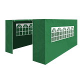 Dellonda DG152 - Dellonda Premium Side Walls/Doors/Windows for Gazebo/Marquee, Fits 3 x 4.5m Models - Dark Green