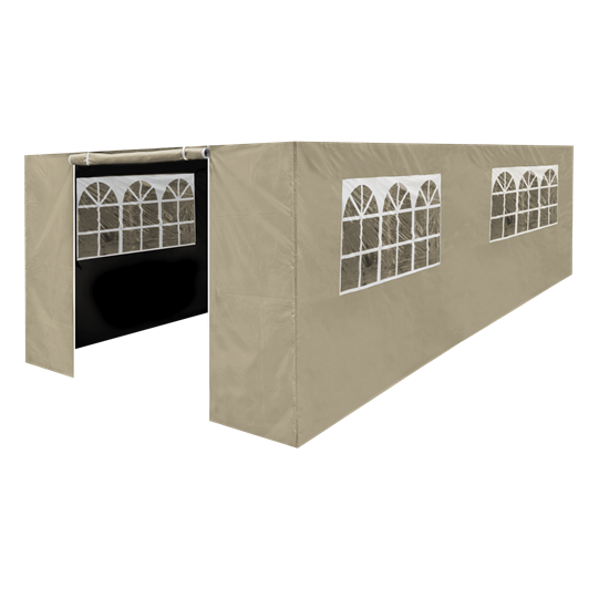 Dellonda DG154 - Dellonda Premium Side Walls/Doors/Windows for Gazebo/Marquee, Fits 3 x 6m Models - Beige