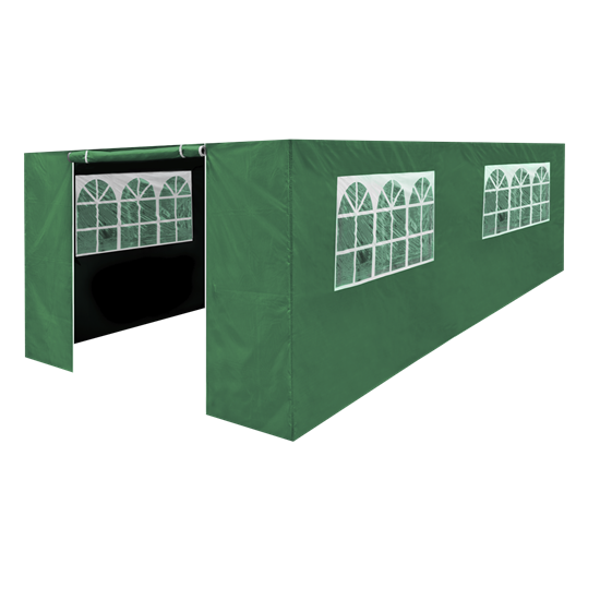 Dellonda DG156 - Dellonda Premium Side Walls/Doors/Windows for Gazebo/Marquee, Fits 3 x 6m Models - Dark Green
