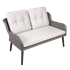 Dellonda DG80 - Dellonda Buxton Rattan Wicker Outdoor Lounge 2-Seater Sofa with Cushion, Grey