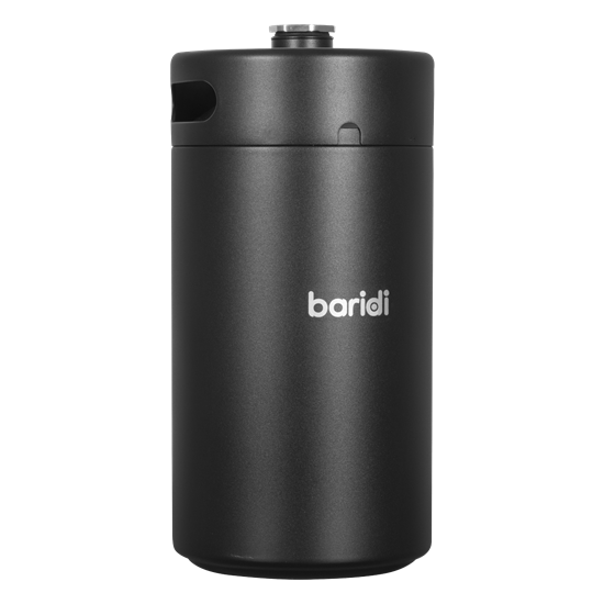 Baridi DH104 - Baridi Growler Keg 5L, Matte Black suitable for Soft Drinks and Beer- DH104