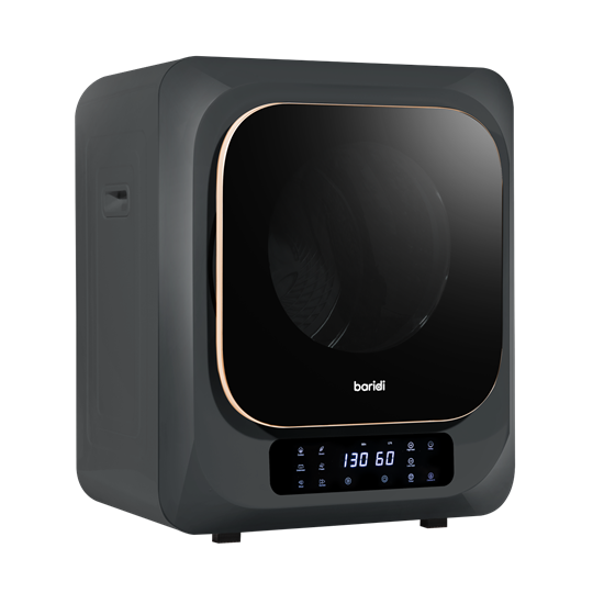 Baridi DH229 - Baridi Small Tumble Dryer, Portable, 2.5kg, Vented, Perfect for Counter Top or Wall Mounted Use with Digital Controls, Compact, Black Mini Spin Dryer - DH229