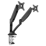 Dellonda DH25 - Dellonda Double Monitor Arms, 9kg Load Capacity, 10-27" Screens - Black