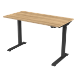 Dellonda DH66 - Dellonda Oak Electric Adjustable Office Standing Desk, Quiet, 70kg, 1200 x 600mm