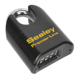 Sealey PL603S - Steel Body Combination Padlock Shrouded Shackle 62mm