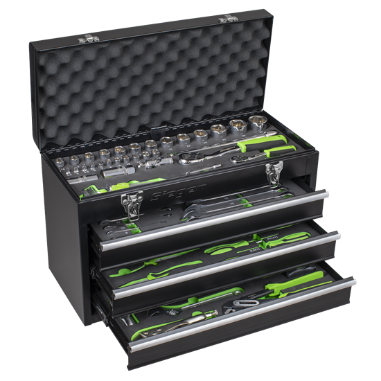 Siegen S01266 - Portable Tool Chest 3 Drawer with 98pc Tool Kit
