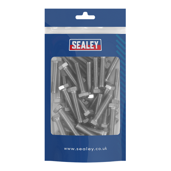 Sealey S840S - Stainless Steel Set Screw Din 933 – M8 x 1.25 pitch - Pack of 50