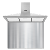 Baridi DH211 - Baridi 90cm Chimney Style Cooker Hood with Carbon Filters, Stainless Steel