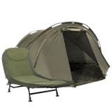 Dellonda DL141 - Dellonda Fishing Bivvy Carp Tent 1-Man Waterproof & UV Protection Pre-Threaded Poles & Fishing Bedchair