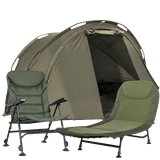 Dellonda DL143 - Dellonda Fishing Bivvy Carp Tent Lightweight 2-Man Waterproof & UV Protection with Fishing/Camping Chair & Adjustable Bedchair