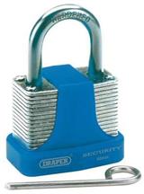 Draper 64157 �/42) - 42mm Resetable 3 Number Combination Laminated Steel Padlock With Hardened Steel Shackle & Bumper