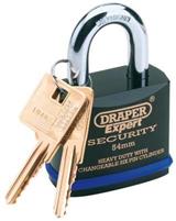 Draper 64195 �/70) - Draper Expert 70mm Heavy Duty Electric Plated Stainless Steel Padlock & 2 Keys