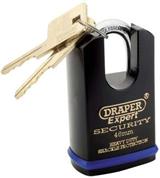Draper 64196 �/46) - Draper Expert 46mm Heavy Duty Electric Plated Stainless Steel Padlock & 2 Keys
