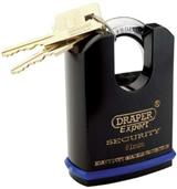 Draper 64198 �/61) - Draper Expert 61mm Heavy Duty Electric Plated Stainless Steel Padlock & 2 Keys