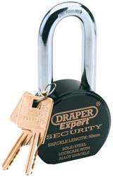 Draper 64207 �/6350l) - Draper Expert 63mm Heavy Duty Electric Plated Stainless Steel Padlock & 2 Keys