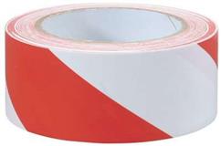 Draper 69010 (Tp-Haz.) - 33m X 50mm Red & White Adhesive Hazard Tape Roll
