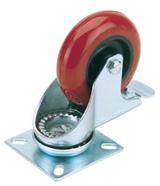 Draper 65514 �pb) - Swivel Plate Fixing Polyurethane Wheel With Brake