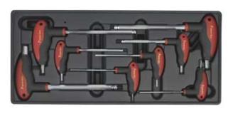 Sealey TBT06 - Tool Tray with T-Handle Ball-End Hex Key Set 8pc