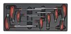 Sealey TBT06 - Tool Tray with T-Handle Ball-End Hex Key Set 8pc