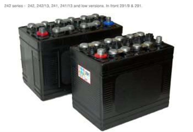 Classic Black Rubber Battery 12 volt - type: 241/13 ʍry Battery No Acid)