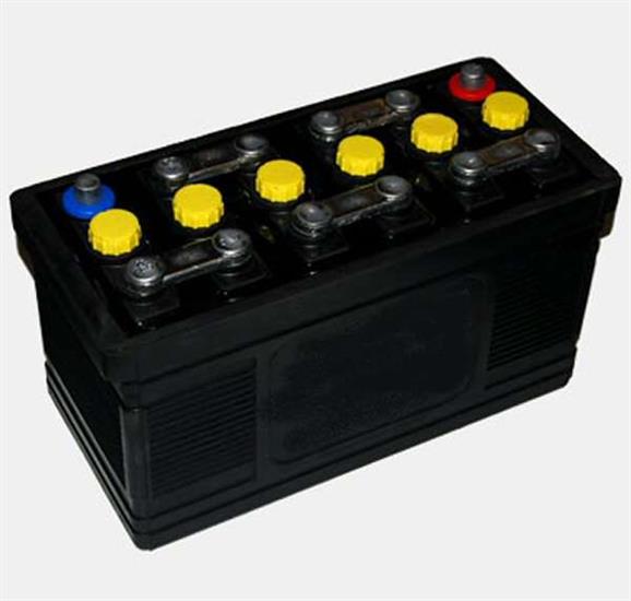 Classic Black Rubber Battery 12 volt - type: 612L ʍry Battery No Acid)