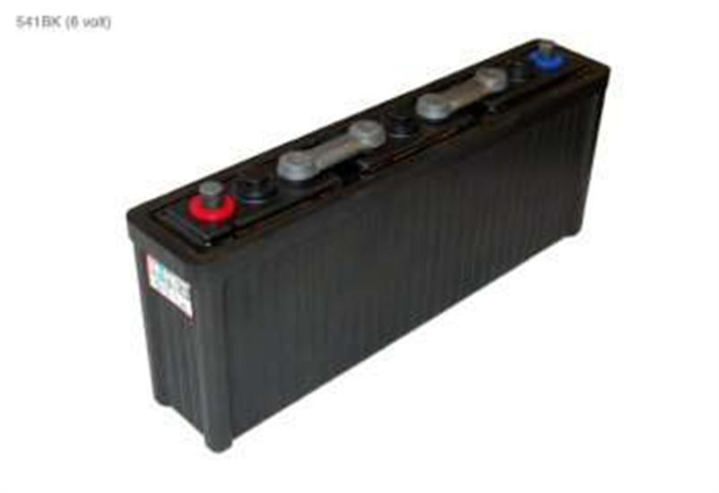Classic Black Rubber Battery 6 volt - type: 541BK ʍry Battery No Acid)
