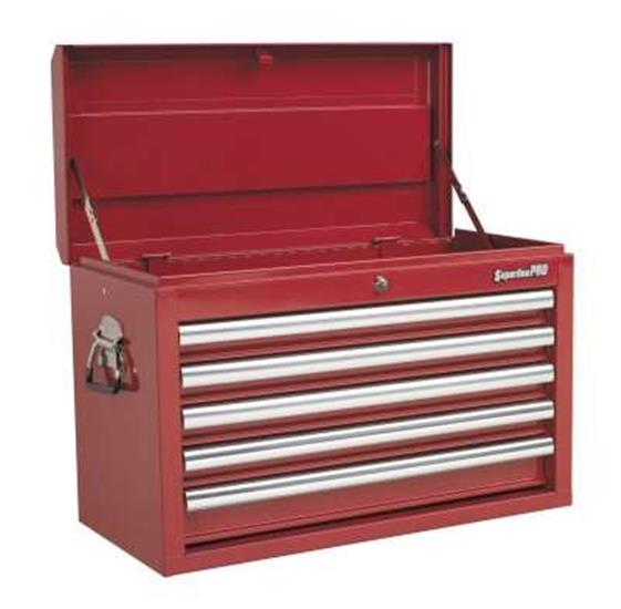 Sealey AP33059 - Topchest 5 Drawer with Ball Bearing Runners - Red