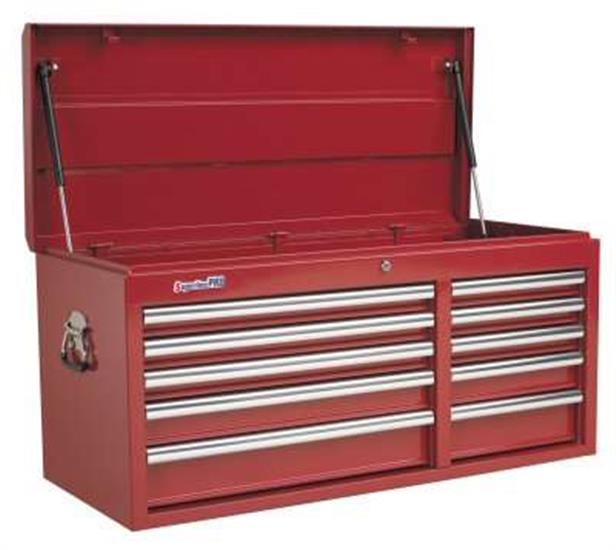 Sealey AP41110 - Topchest 10 Drawer with Ball Bearing Runners Heavy-Duty - Red