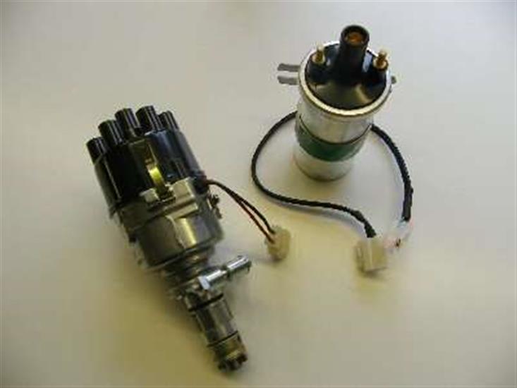 H&HDist6/Electronic - 6 Cylinder, Negative Earth, Electronic Distributor with Coil.