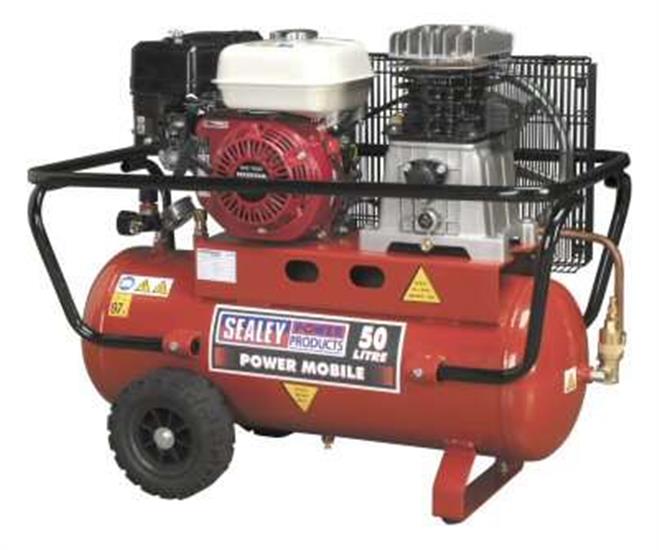 Sealey SA5055 - Air Compressor 50L Belt Drive Petrol Engine 5.5hp