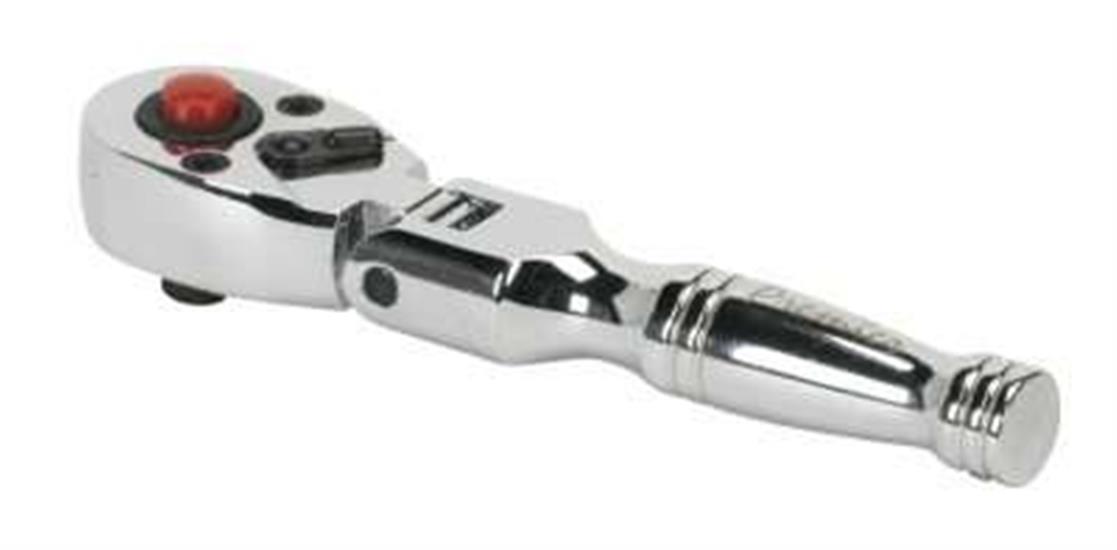 Sealey AK660SF - Ratchet Wrench Flexi-Head Stubby 1/4"Sq Drive