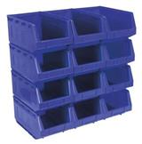 Sealey TPS412B - Plastic Storage Bin 209 x 356 x 164mm - Blue Pack of 12