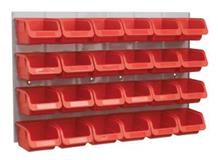 Sealey TPS130 - Bin & Panel Combination 24 Bins - Red