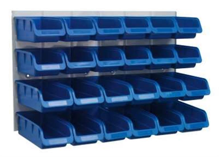 Sealey TPS131 - Bin & Panel Combination 24 Bins - Blue